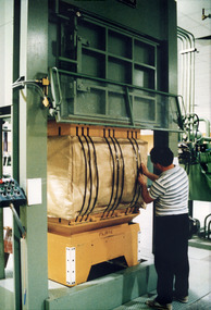 Photograph - Pressing, Port Phillip Topmaking, 1990