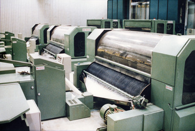 Photograph - Carding, Port Phillip Topmaking, 1990