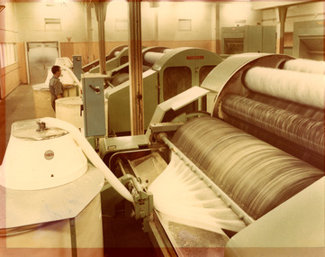 Photograph - Carding, Port Phillip Mills, Williamstown, 1984