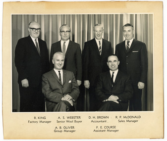 Photograph - Senior Staff, Port Phillip Mills, 1965