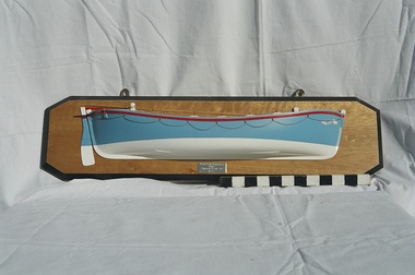 Half model of Port Fairy Life Boat 1857, used to scale up to construct full size life boat.