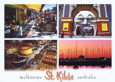 Ephemera - Postcard, Nucolorvue Australian National Souvenir Company 2006, Melbourne St Kilda Australia, 1/1/2006