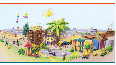 Postcard, Raymond Besserdon original design, Published by the City of Port Phillip