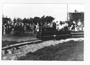 Photograph, Model Train Ride, c. 1948