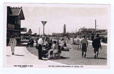 Photograph, On the Lower Esplanade, St Kilda, c. 1940-60 ?