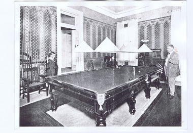 Photograph, Billiard Room, 14 St Leonards Avenue, St Kilda, c.1915 -16?