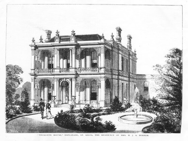 Photograph - Lithograph, Wickliffe House, Esplanade, St Kilda