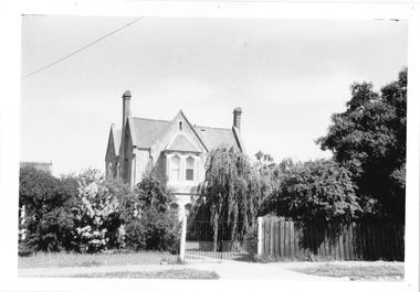 Postcard, Holy Trinity Vicarage, Dickens St, St Kilda