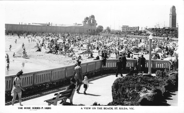 Photograph, Rose Series Postcard, St Kilda Beach, 1940-1960