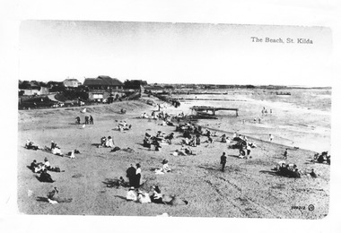 Photograph, St Kilda Beach, 1900