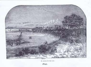Photograph - Lithograph, St Kilda on the Bay, 1862