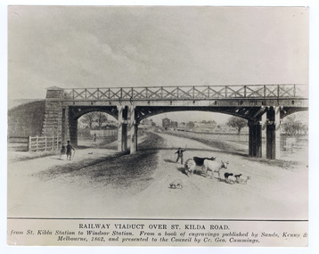 Postcard, Michael Belgrove, Railway Viaduct, 1862