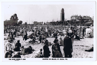 Photograph, Rose Stereograph Co, St Kilda Beach, 1927