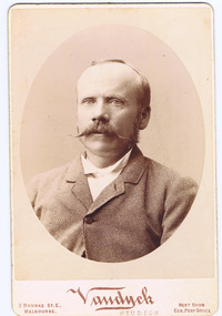 Postcard, Vandyck Studios, Jacob Miller, St Kilda Councillor 1893