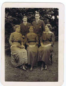 Photograph, Alan D Mickle with his cousins, Claude, Evelyn and Maude