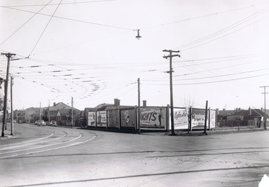 Photograph, Advertising hoardings, cnr Ormond Rd and St Kilda St