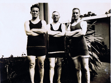 Postcard, Roy Taggart, Bill Logie and H Bunce