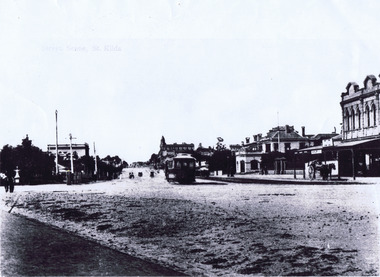 Photograph - Photograph of streetscape, Fitzroy Street, c.1891-1925