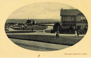 Photograph, J.A. Mackenzie, Pier and Lawns, St Kilda