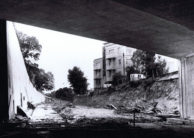 Photograph, St Kilda Juncton Construction Queens Rd underpass, c. 1967