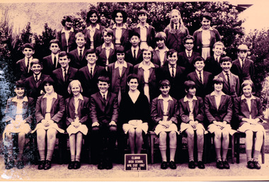 Photograph, Form 2C, Elwood High School, 21st April 1967, c. 1967
