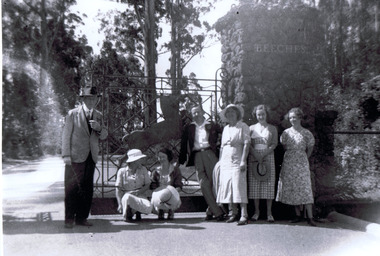 Photograph, Neville Govett with family and friends, c.1938