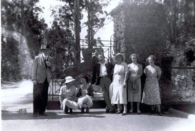Photograph, Neville Govett with family and friends, c.1938