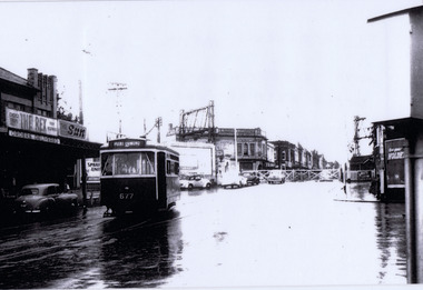 Photograph, Elsternwick Station with level crossing, c. 1958