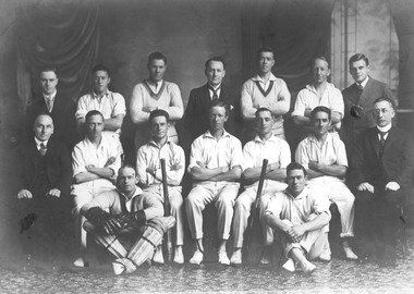 Photograph - Photograph of group, St Kilda A.N.A Cricket Club Premiers, 1926-7, 1927