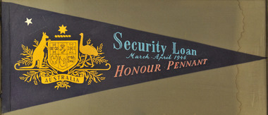 Photograph, Security Loan Honour Pennant, March-April 1946