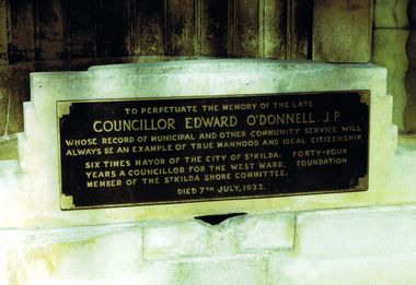 Photograph, Plaque commemorating Edward O'Donnell