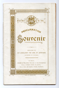Souvenir - Booklet, Souvenir of the City of St Kilda Proclamation, 1890