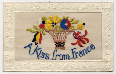 Ephemera - Postcard, A Kiss from France, 1916