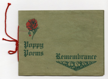 Ephemera - Booklet, Poppy Poems, c1919
