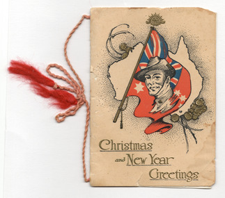 Ephemera - Seasonal card, Christmas and New Year Greetings, 1918