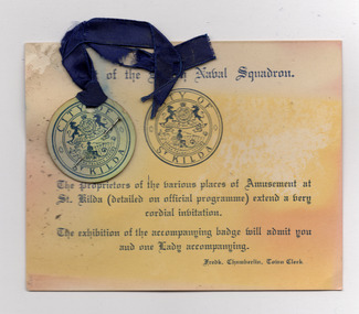 Ephemera - Invitation, Visit of the British Naval Squadron, 1924