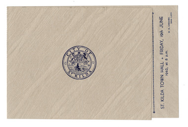 Ephemera - Invitation, Lecture and Concert, 1942