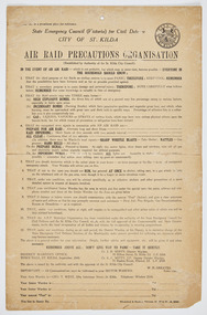 Ephemera - Poster, Air Raid Precautions Organisation, 1940