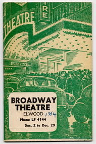 Ephemera - Program, Broadway Theatre Elwood, 1954
