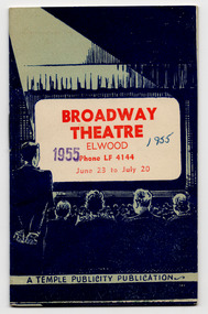 Ephemera - Program, Broadway Theatre Elwood, 1955
