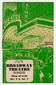 Ephemera - Program, Broadway Theatre Elwood, 1955
