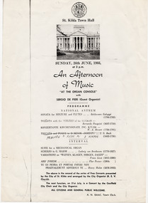 Ephemera - Concert program, An Afternoon of Music, 1966