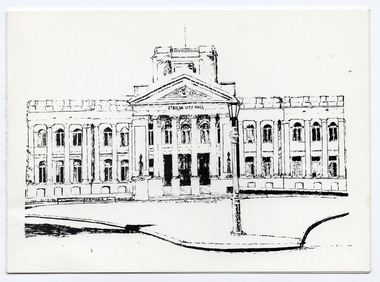 Ephemera - Seasonal card, St Kilda Town Hall Christmas card, 1981