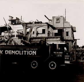 Photograph - Building, Moreton (Leber Court) demolition 1, c1980s