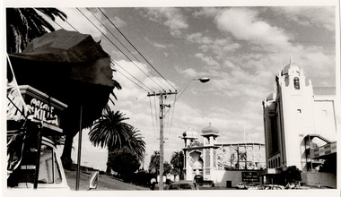 Photograph - Street scene, Palais Theatre and Luna Park, c1980s