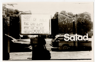 Photograph - Street scene, St Kilda shop window, c1980s