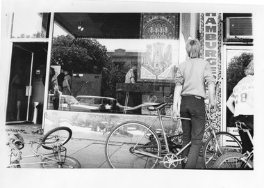 Photograph - Street scene, St Kilda shop window, c1980s