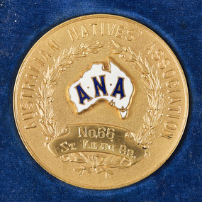 Memorabilia - Medallion, Australian Natives Association medal for WH Hutchison, 1917