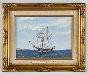 Painting - Oil painting, Dacre Smyth, 'Lady of St Kilda' after which St. Kilda was named, October 1988