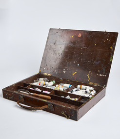 Tool - Artist's paint case, Mirka Mora paint case with paints and brushes